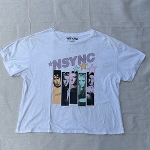 NSYNC White Vintage Style Graphic Band T-Shirt Women's XL